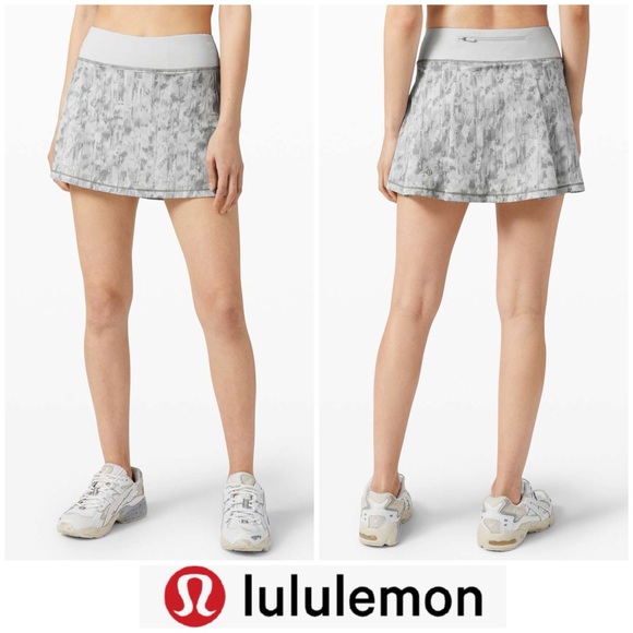 Lululemon Pace Rival Patterned Gray Skort - Picture 1 of 9